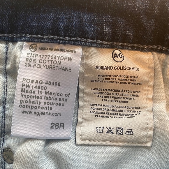 AG Jeans The Farrah High Rise Skinning Ankle in Dark Blue Size 28R - Picture 6 of 9